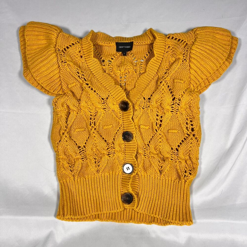 Driftwood Women's Yellow and Orange Cardigan